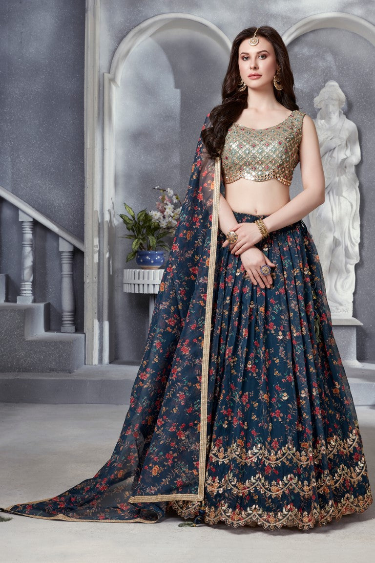 Contrast shop lehenga choli