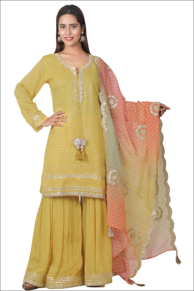 Online gharara dress best sale