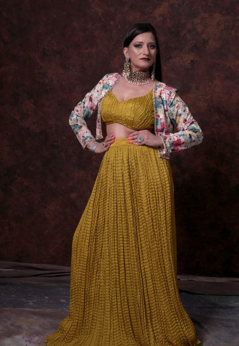 Indowestern lehnga top