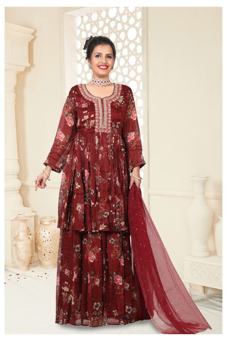 Kameez Sharara Dress For Wedding Party Online #PN13