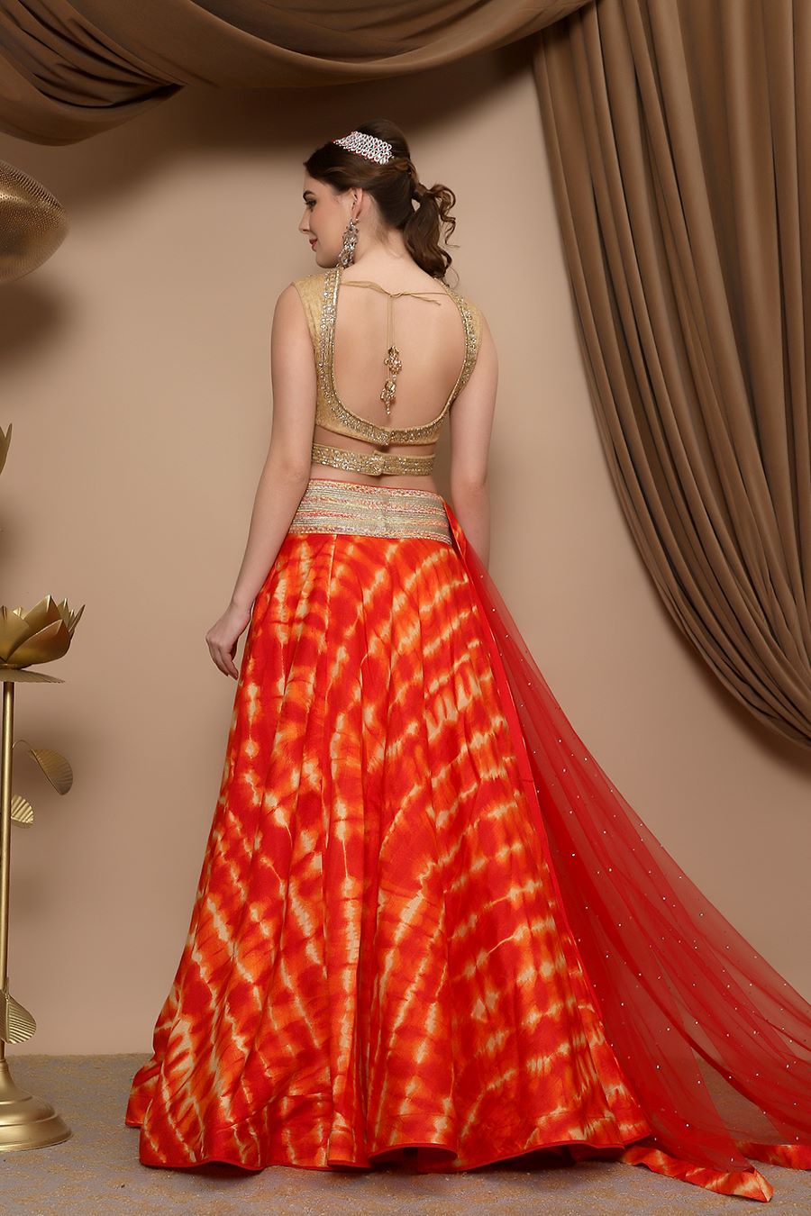 Orange Georgette Saree With Blouse 264652