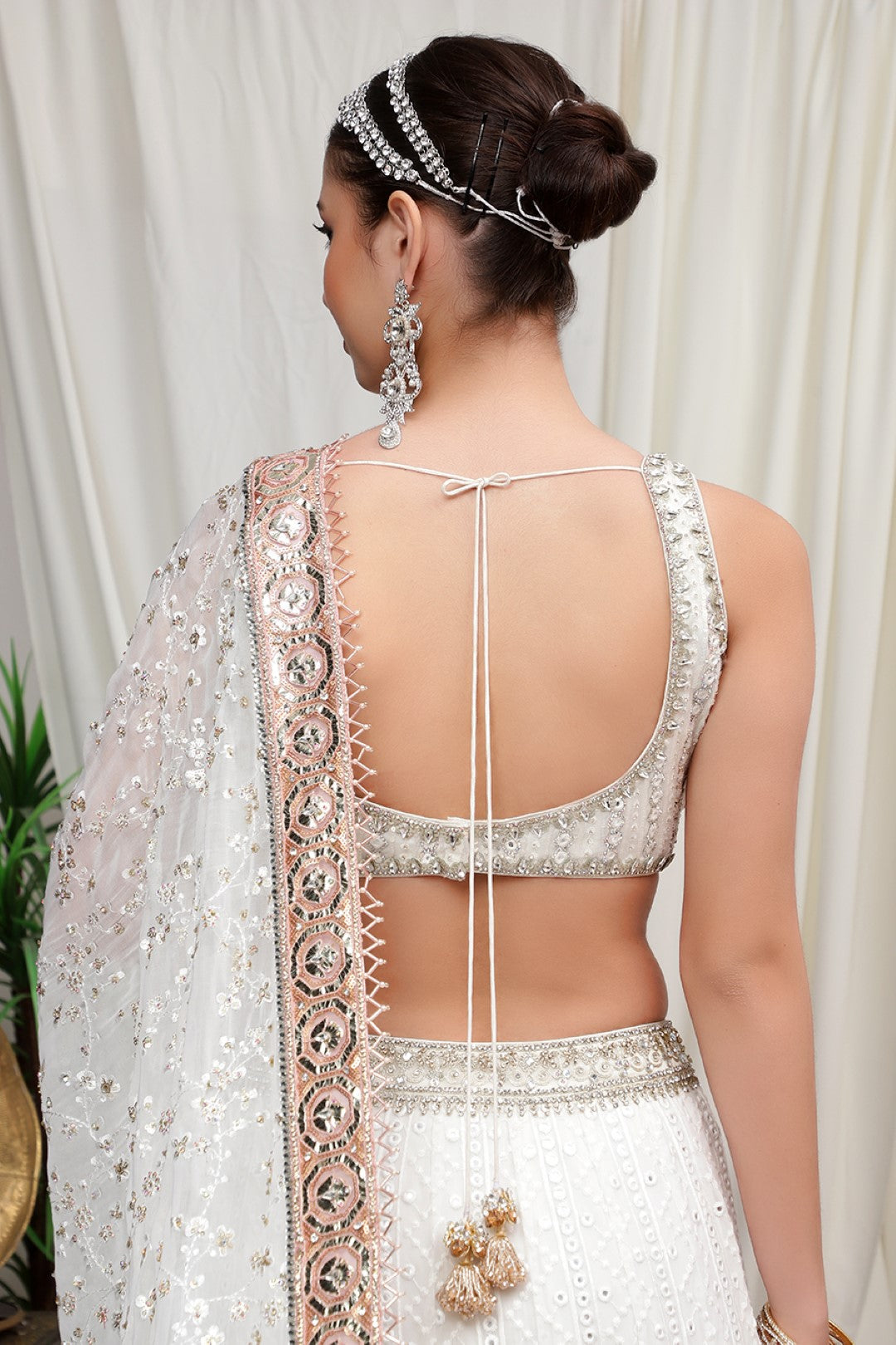 backless choli long sleeve - Google Search | Backless blouse designs,  Backless blouse, Blouse designs