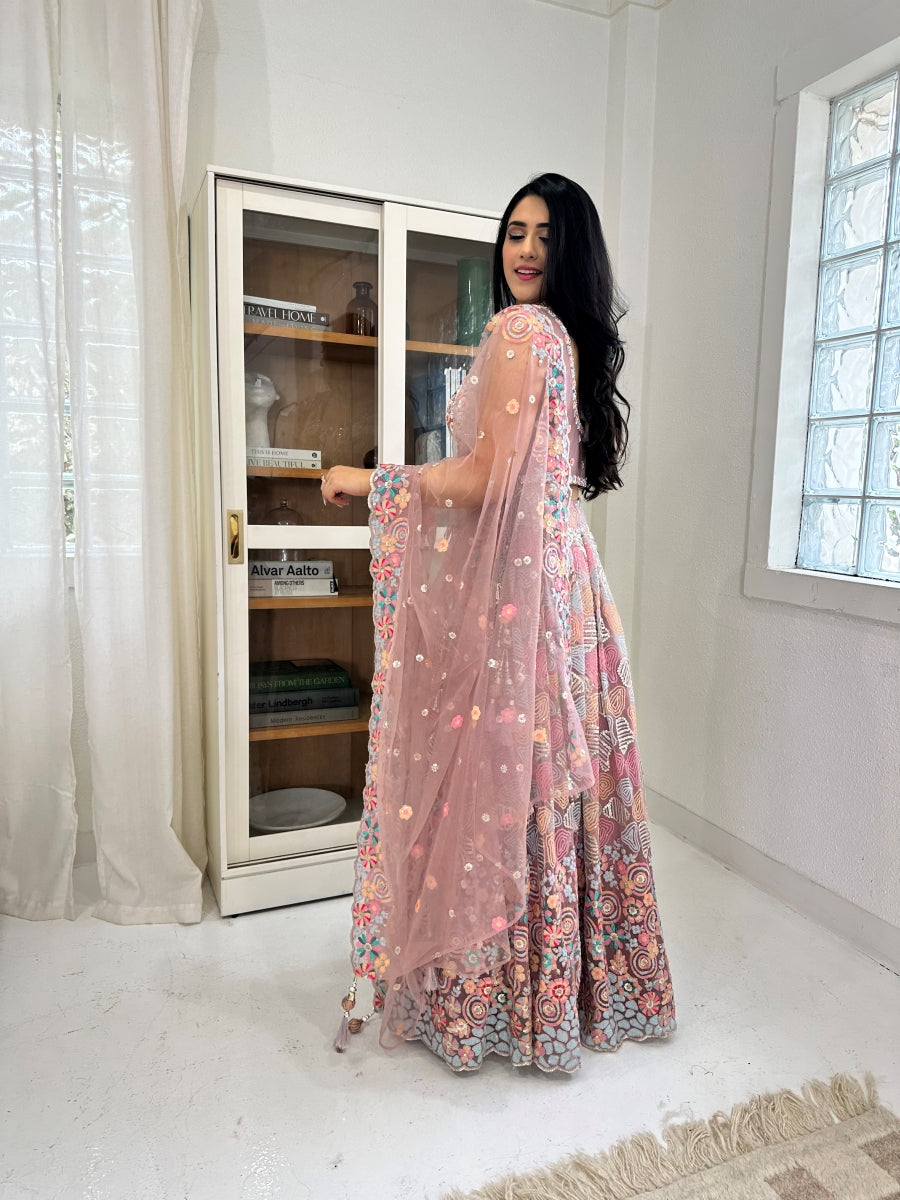 REKHA Lehenga Choli Pink Lehenga Choli Embroidery India | Ubuy