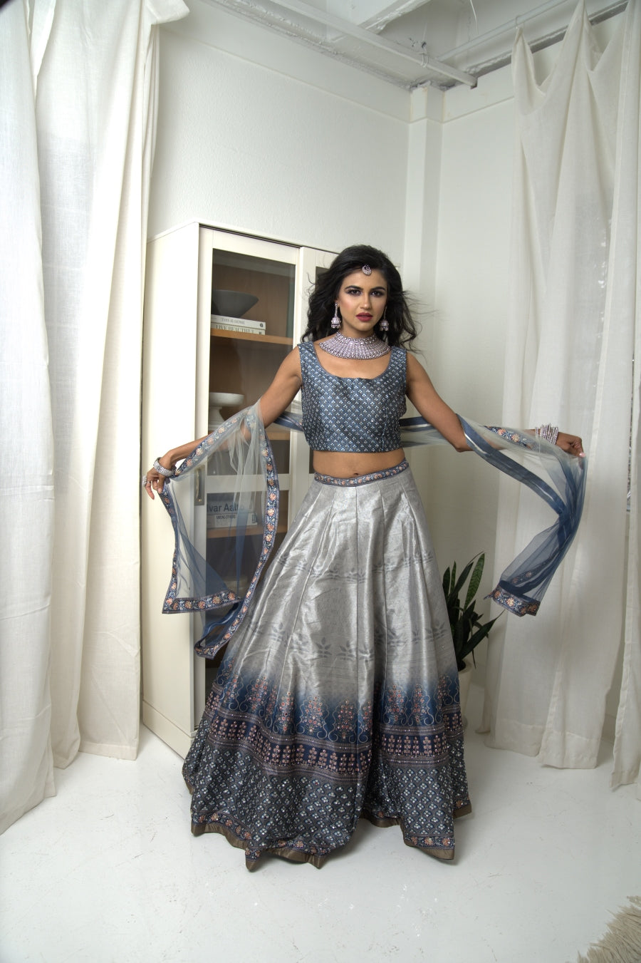 Sequence Blouse And Lehenga - 8568