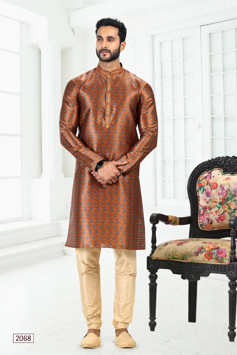 Men's Dull Brown Kurta Pajama, Mens kurta pajama, Kurta, kurta pajama, kurta for men, kurta pajama for men, kurta set, kurta online usa, kurta pajama design, kurta design