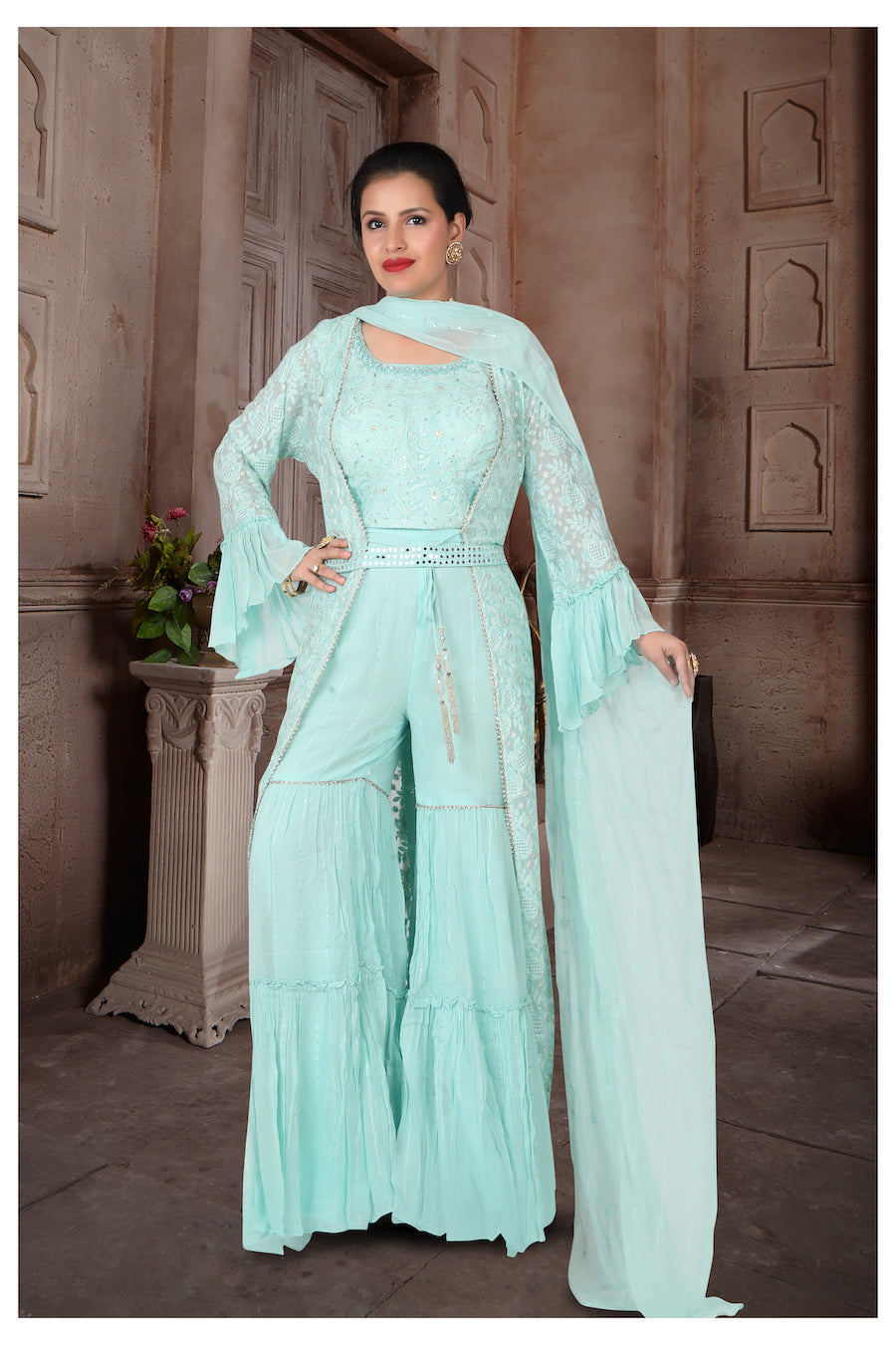 Cotton Kurti With Bead Work n Gharara Pants - Dresses Women Apparel | World  Art Community