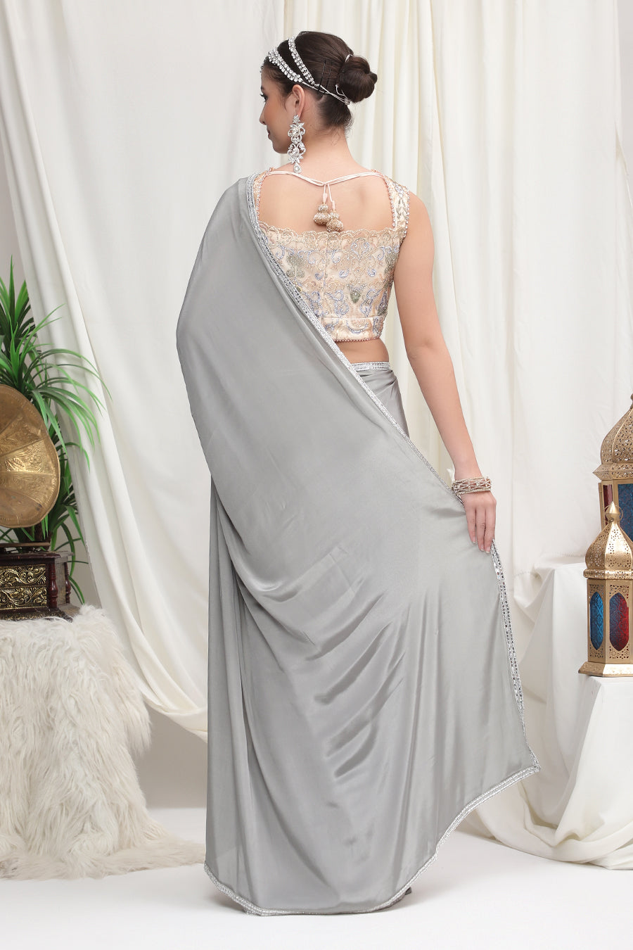 Urban Cultry Stunning Wine Pure Soft Satin Silk Ready To Wear Saree With  Lovely Blouse Piece Price in India - Buy Urban Cultry Stunning Wine Pure  Soft Satin Silk Ready To Wear